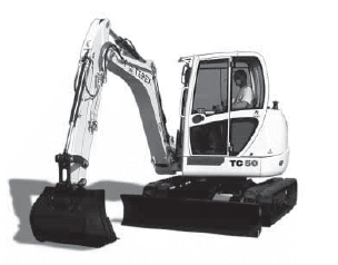 Terex TC50 (HR 5.0) Zero Tail Swing Compact Crawler Excavator